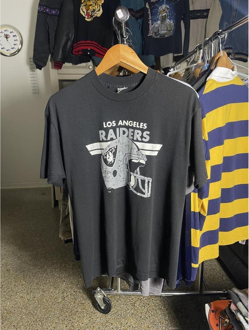 Vintage 80s Los Angeles Raiders Shirt Trench Tag